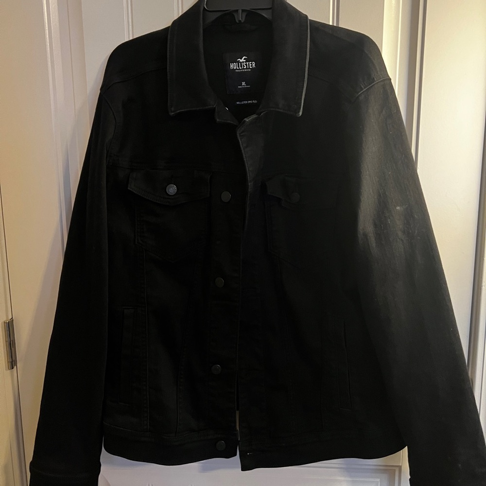 Black Hollister Trucker Jean Jacket